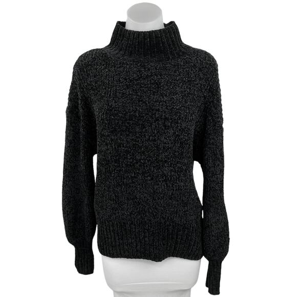 Cynthia Rowley Women's Pullover Black Turtleneck Long Sleeves Sweater Top Size S - Picture 1 of 4